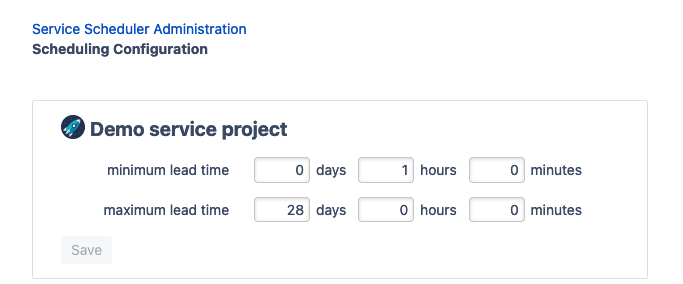 minimum and maximum lead time configuration